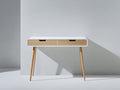 Bureau - Panneaux de bois d'ingénierie - 100 x 42 x 78 cm - Blanc-Bois naturel - Style scandinave