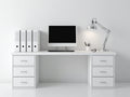 Bureau - Panneaux de bois d'ingénierie - 140 x 60 x 75 cm - Blanc - Style moderne