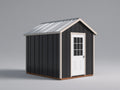Abri de jardin - acier - 240 x 190 x 225 cm - noir-blanc - style moderne